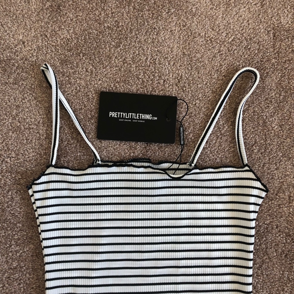 PrettyLittleThing Ribbed Bodysuit size 2